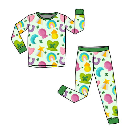 My Lucky Charm Long Sleeve Two-Piece PJ Set *Ready to ship*